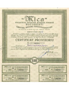 1946 - MICA - SOC. ANONIMA ROMANA MINIERA - 10000 LEI