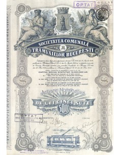 1945 - TRAMVAIELOR BUCURESTI SOC. COMUNALA (CAP. SOC....