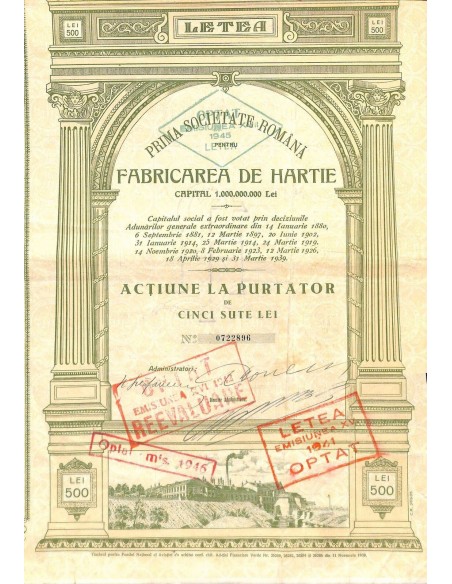 1940 - FABRICAREA DE HARTIE LETEA