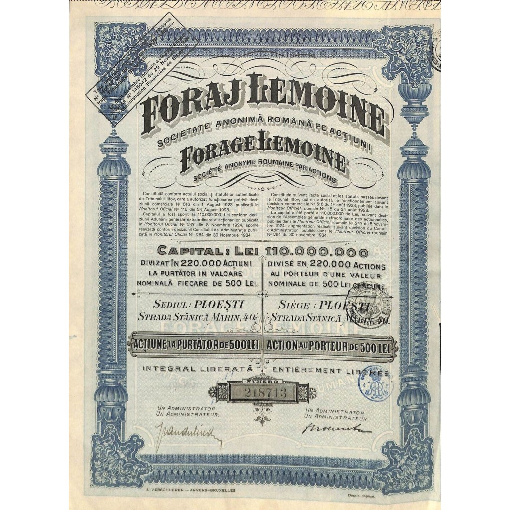 1923 - FORAJ LEMOINE