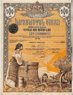 1919 - KINGDOM OF ROUMANIA LOAN IMPRUMUTUL UNIRII - 5% -...