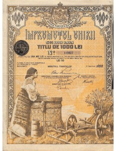 1919 - KINGDOM OF ROUMANIA LOAN IMPRUMUTUL UNIRII - 5% -...