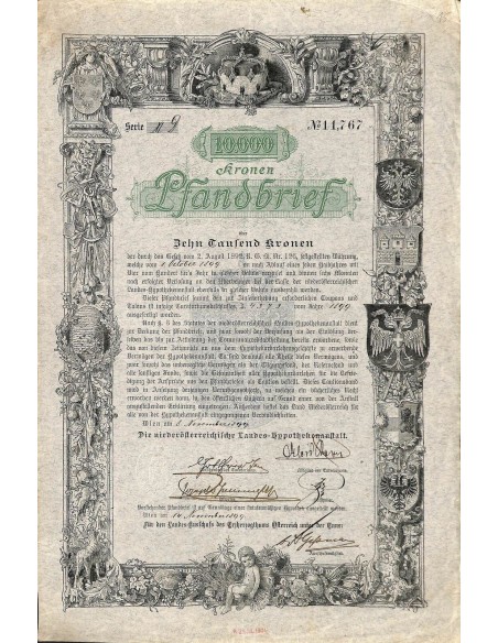 1899 - PFANDBRIEF 10000 KRONEN