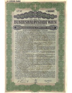 1931 - GOLD BOND SCHULDVERSCHREIBUNG DER BUNDESHAUPTSTADT...