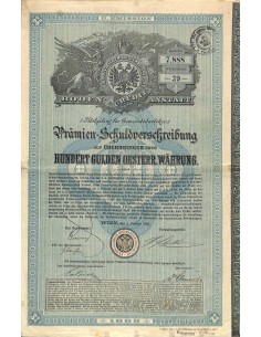 1889 - GOLD BOND PRAMIEN-SCHULDVERSCHREIBUNG AUF UBERBRINGER