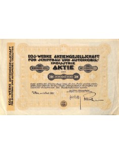 1921 - EOS-WERKE AKTIENGESELLSCHAFT FUR SCHIFFBAU UND...