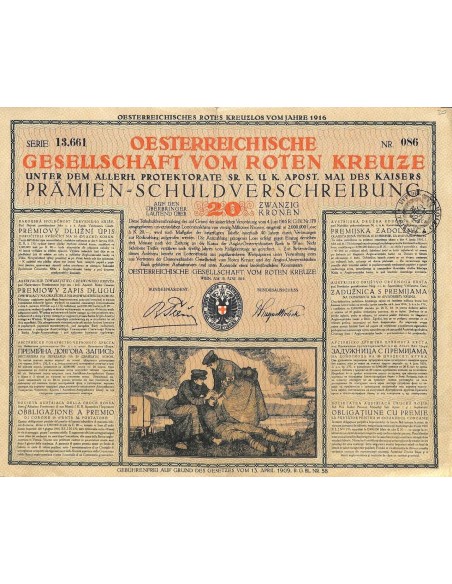 1916 - OSTERR. GESELLSCHAFT VOM ROTEN KREUZE
