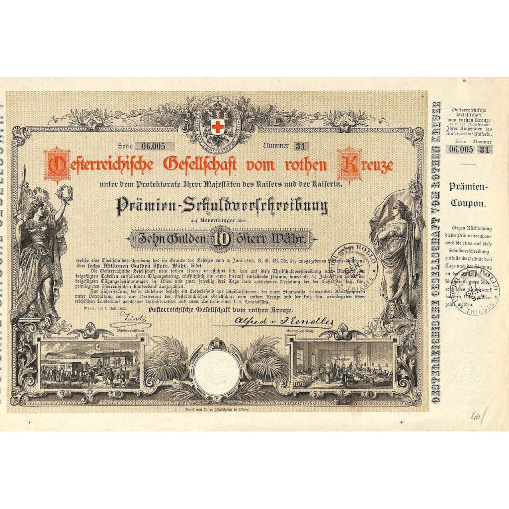 1882 - OSTERR. GESELLSCHAFT VOM ROTEN KREUZE