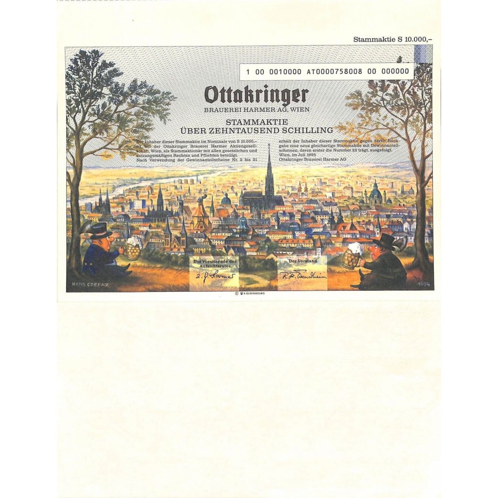 1995 - OTTAKRINGER BRAUEREI HARMER AG