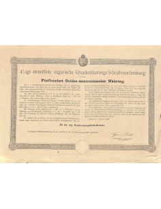 1889 - GOLD BOND FUNFHUNDERT GULDEN OSTERR. WAHRUNG