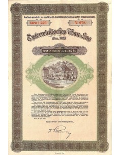 1925 - OSTERREICHISCHES BAU-LOS EM. 1925