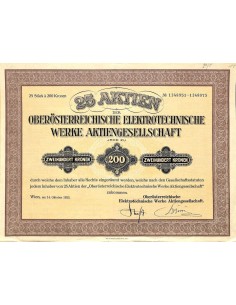 1923 - OBEROSTERREICHISCHE ELEKTROTECHNISCHE WERKE AG