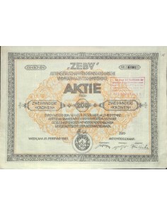 1920 - ZEBV-AG FUR CHEMISCHTECHNISCHE