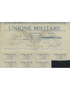 UNIONE MILITARE - 5 QUOTE DI PATRIMONIO ROMA 1927