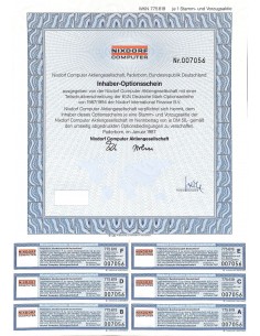 1987 - NIXDORF COMPUTER