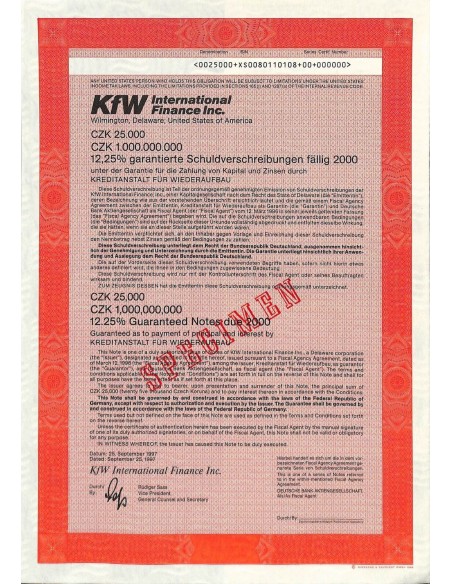 1997 - KFW INTERNATIONAL FINANCE INC.