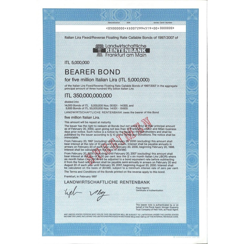 1997 - LANDWIRTSCHAFTLICHE RENTENBANK