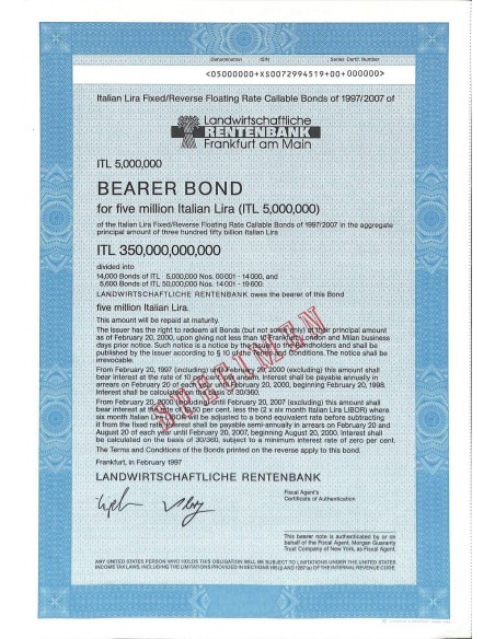 1997 - LANDWIRTSCHAFTLICHE RENTENBANK