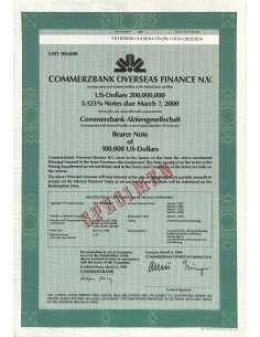 1996 - COMMERZBANK OVERSEAS FINANCE N. V.
