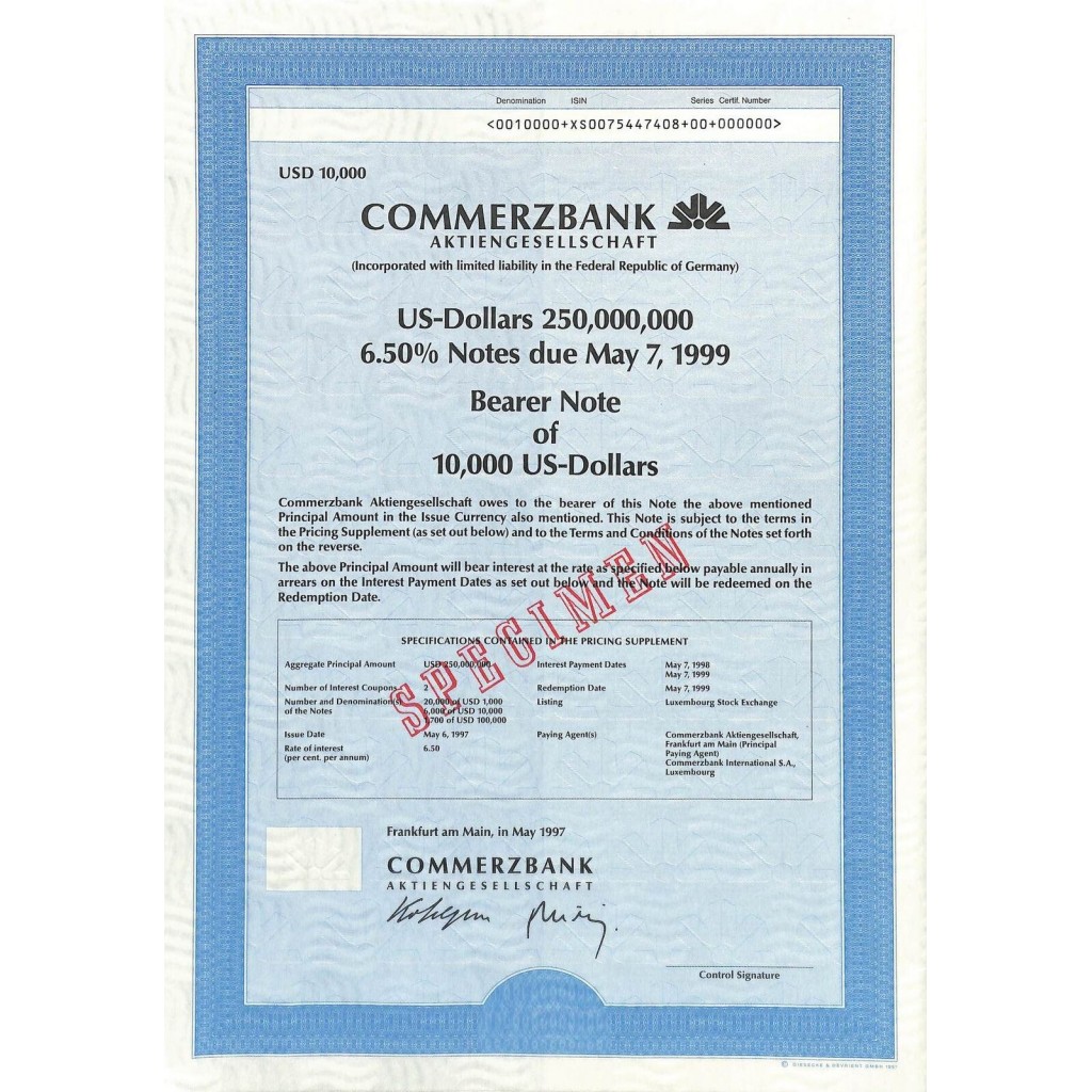 1997 - COMMERZBANK AG