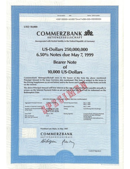 1997 - COMMERZBANK AG