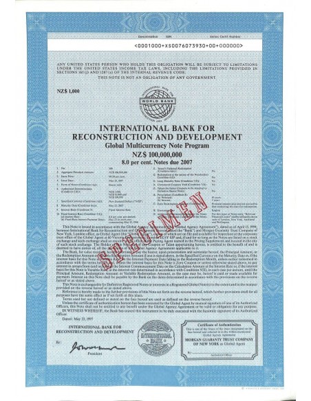 1997 - INTERNATIONAL BANK FOR RECONSTRUCTION AND DEVELOPMENT