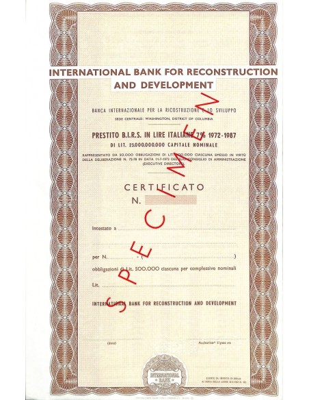 1972 - INTERNATIONAL BANK FOR RECONSTRUCTION AND DEVELOPMENT