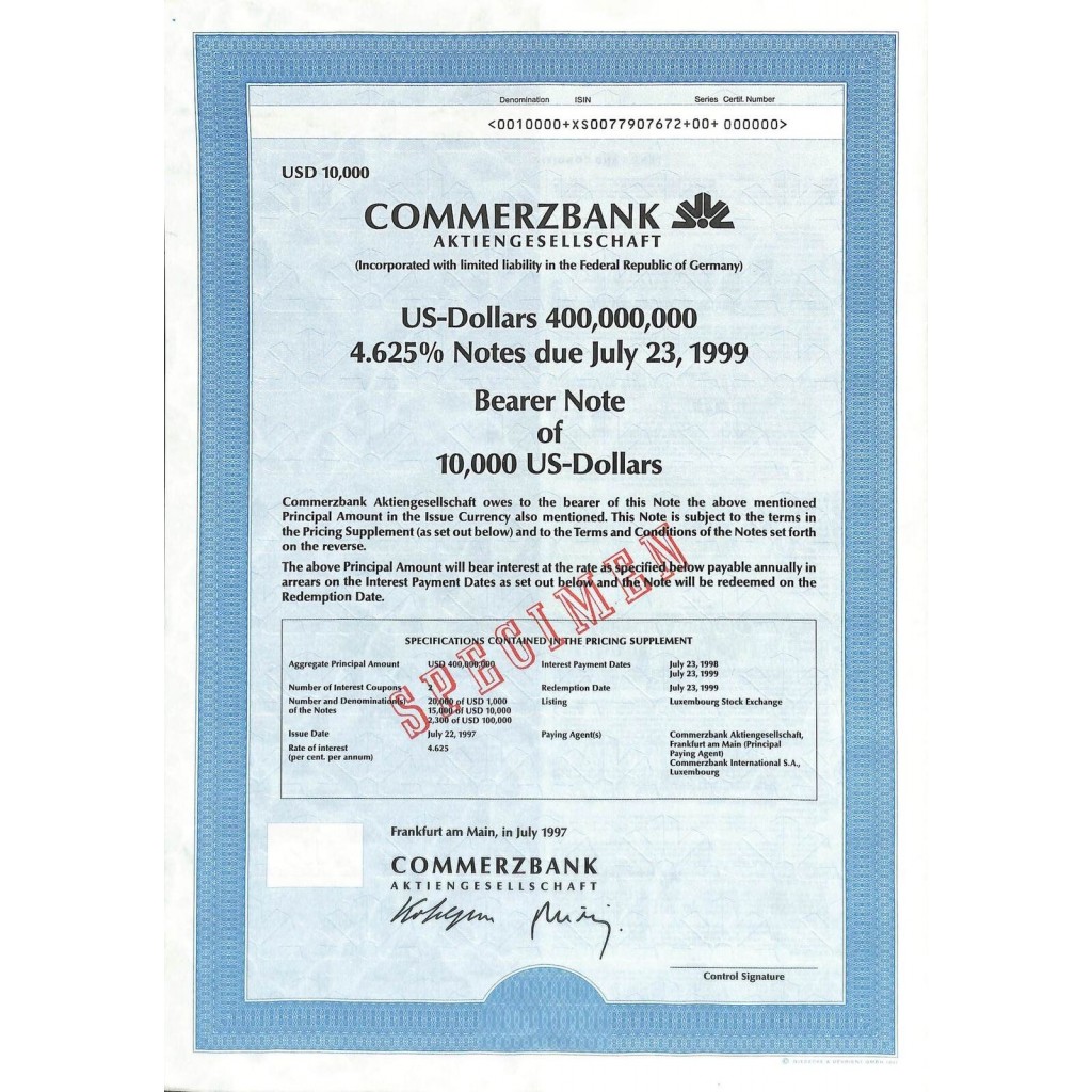 1997 - COMMERZBANK AG