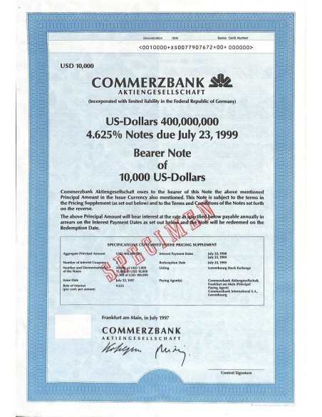 1997 - COMMERZBANK AG