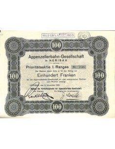 1921 - APPENZELLERBAHN-GESELLSCHAFT IN HERISAU