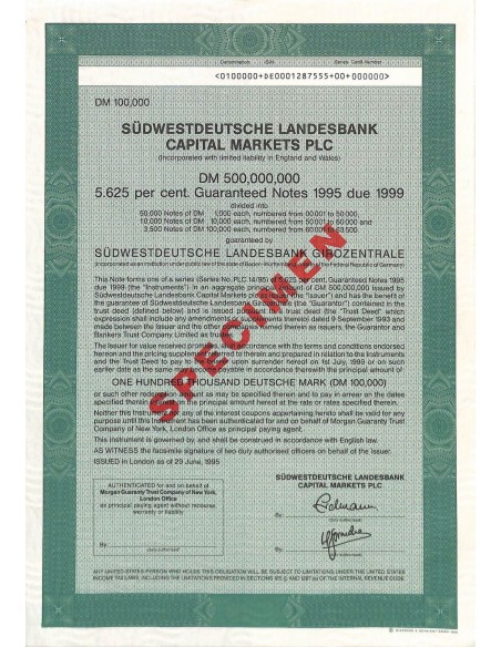 1995 - SUDWESTDEUTSCHE LANDESBANK CAPITAL MARKETS PLC