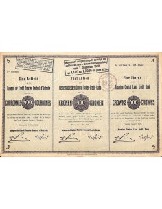 1922 - OSTERREICHISCHEN CENTRAL-BODEN-CREDIT-BANK