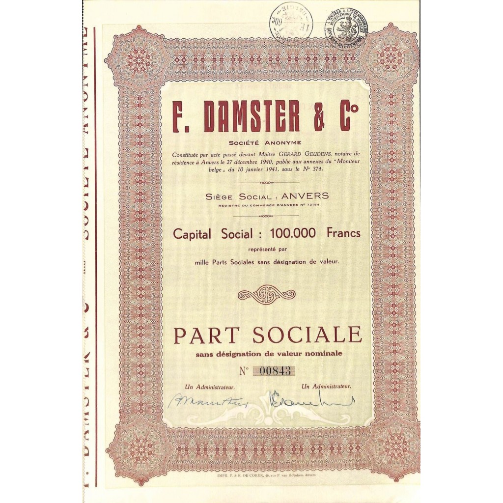 1941 - F. DAMSTER E C.