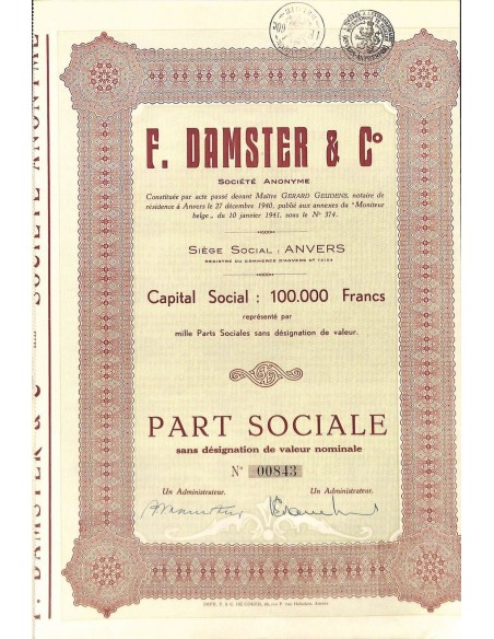1941 - F. DAMSTER E C.
