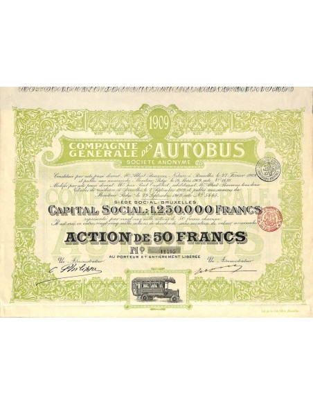 1909 - COMP. GEN. DES AUTOBUS SOC. ANON.