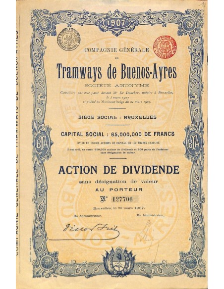 1907 - TRAMWAYS DE BUENOS-AYRES
