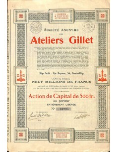 1926 - ATELIERS GILLET SOC. ANON.