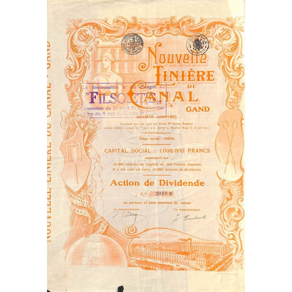 1912 - NOUVELLE LINIÈRE DU CANAL - GAND