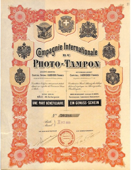1909 - COMP. INTERNATIONALE DU PHOTO-TAMPON