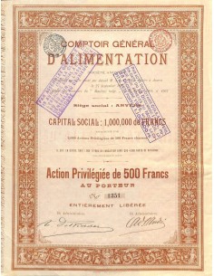 1904 - COMPTOIR GENERAL D'ALIMENTATION