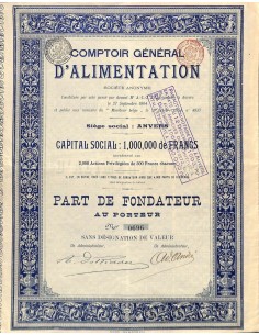 1904 - COMPTOIR GENERAL D'ALIMENTATION