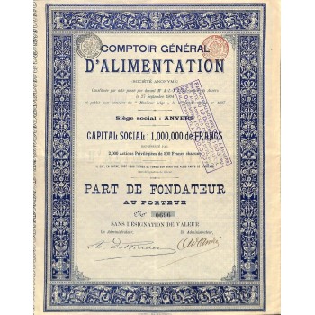 1904 - COMPTOIR GENERAL D'ALIMENTATION
