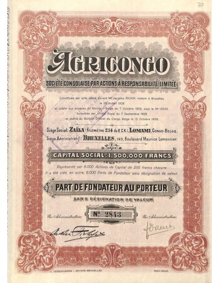 1928 - AGRICONGO