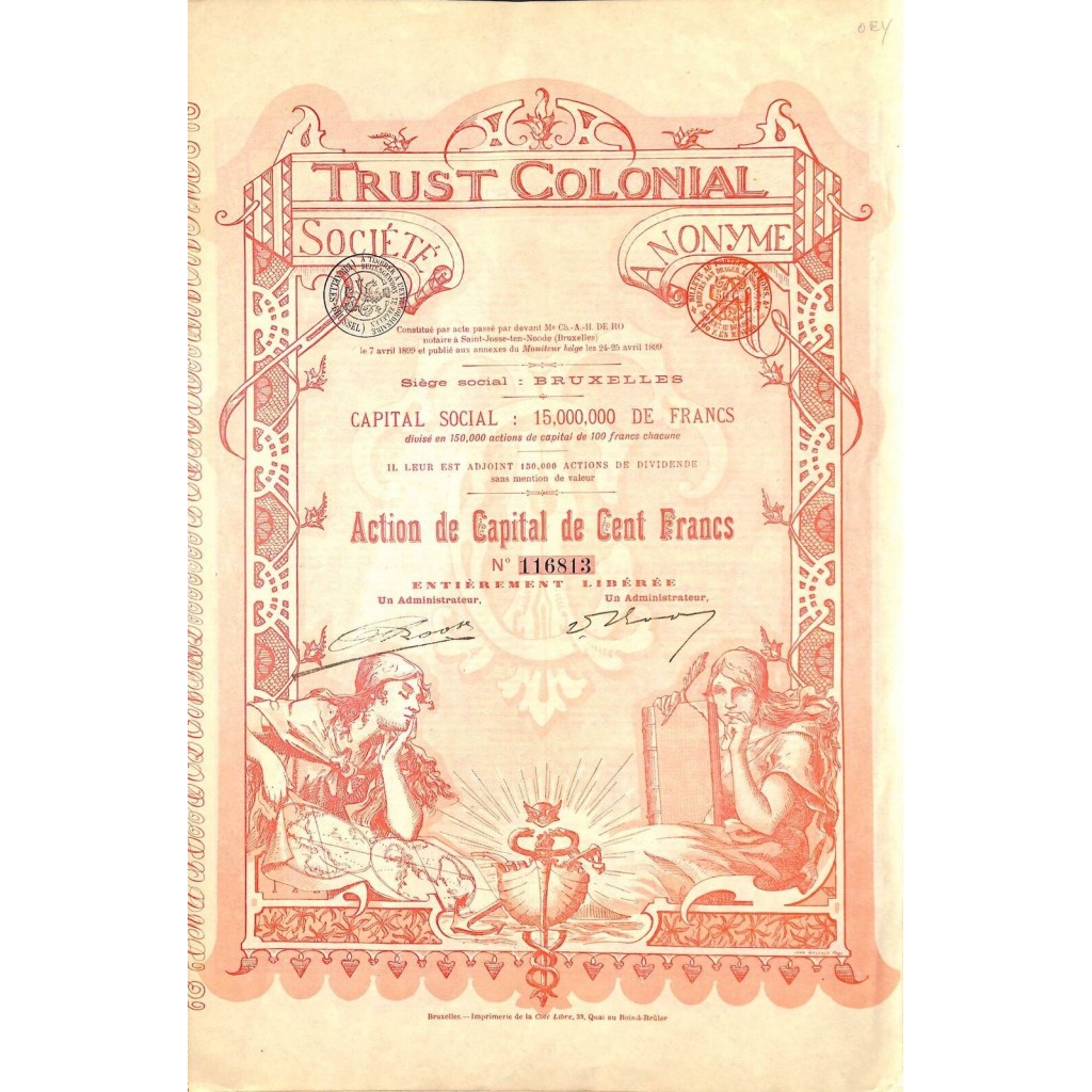 1899 - TRUST COLONIAL SOC. ANON.