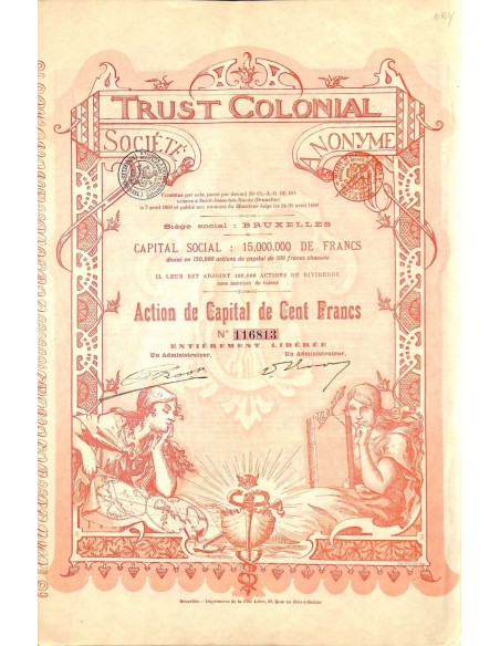 1899 - TRUST COLONIAL SOC. ANON.