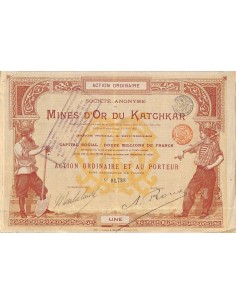 1897 - MINES D'OR DU KATCHKAR SOC. ANON. DES