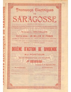 1908 - TRAMWAYS ELECTRIQUES DE SARAGOSSE