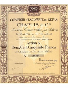 1929 - COMPTOIR D'ESCOMPTE DE REIMS - CHAPUIS E C.IE