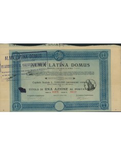 ALMA LATINA DOMUS - UNA AZIONE ROMA 1925