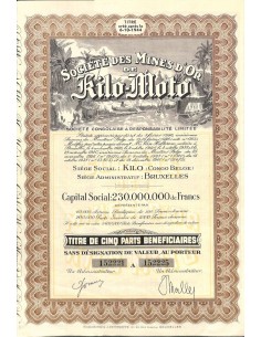 1944 - MINES D'OR DE KILO-MOTO SOC. DES